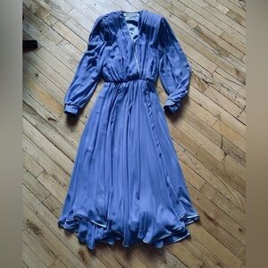 Vintage Wayne Clark Periwinkle Blue Long-Sleeve Maxi Dress